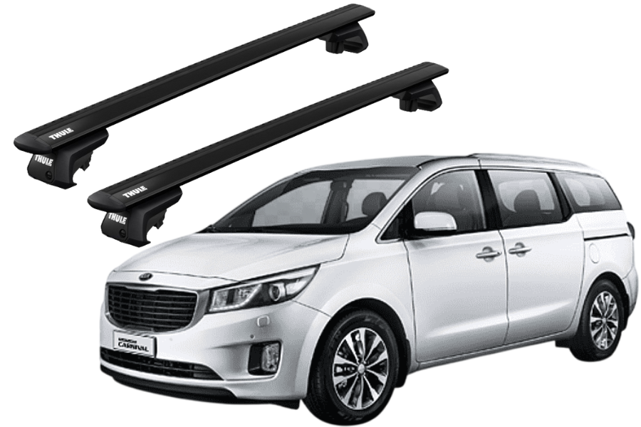 Barras THULE EVO WingBar para autos KIA Grand Carnival 2006 a 2014 negro