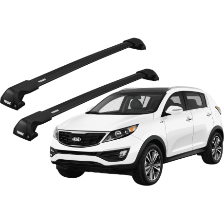 Barras THULE EDGE Flush para autos KIA Sportage 2010 a 2016 negro