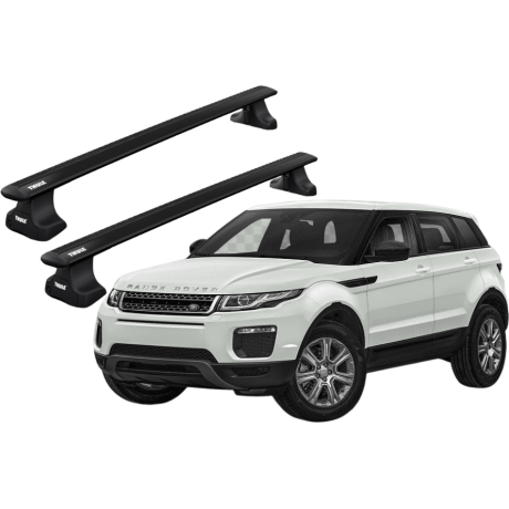 Barras THULE WingBar para autos LAND ROVER Range Rover Evoque desde 2011 a 2018 negro