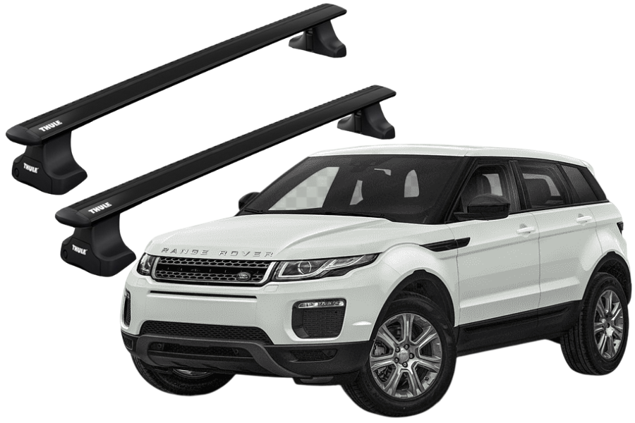 Barras THULE WingBar para autos LAND ROVER Range Rover Evoque desde 2011 a 2018 negro