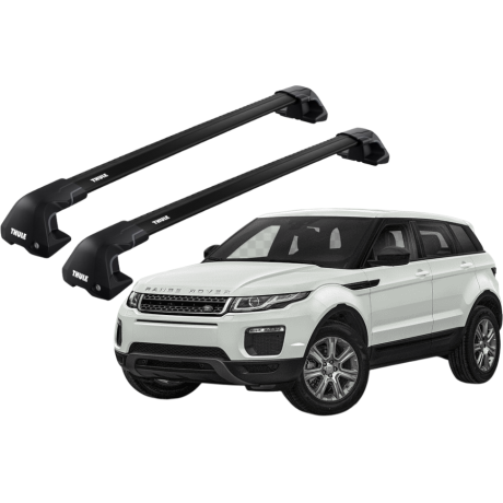 Barras THULE EDGE Flush para autos LAND ROVER Range Rover Evoque 2011 a 2018 negro