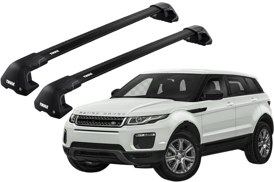 Barras THULE EDGE Flush para autos LAND ROVER Range Rover Evoque 2011 a 2018 negro