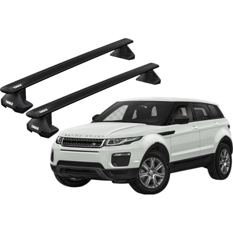 Barras THULE EVO WingBar para autos LAND ROVER Range Rover Evoque 2011 a 2018 negro