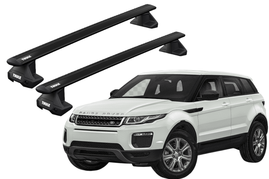 Barras THULE EVO WingBar para autos LAND ROVER Range Rover Evoque 2011 a 2018 negro