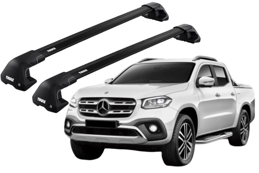 Barras THULE EDGE Flush para camioneta MERCEDES BENZ X-Class desde 2018 - 2020 negro