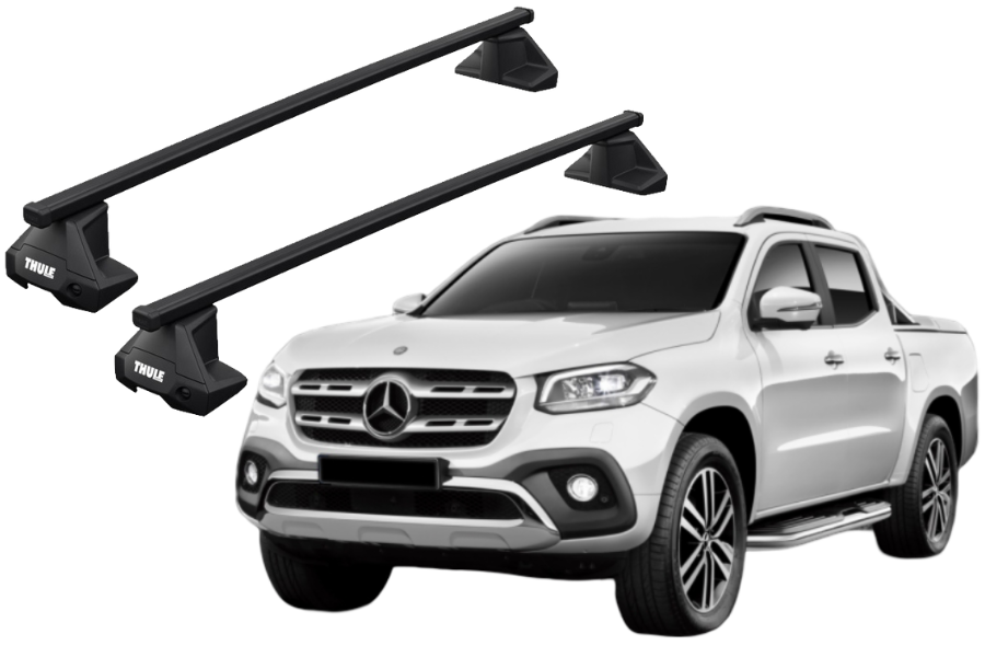 Barras THULE EVO SquareBar para camioneta MERCEDES BENZ X-Class desde 2018 - 2020
