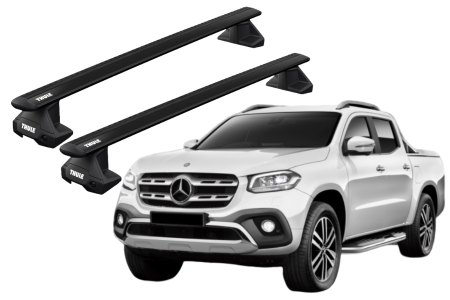 Barras THULE EVO WingBar para camioneta MERCEDES BENZ X-Class desde 2018 - 2020 negro