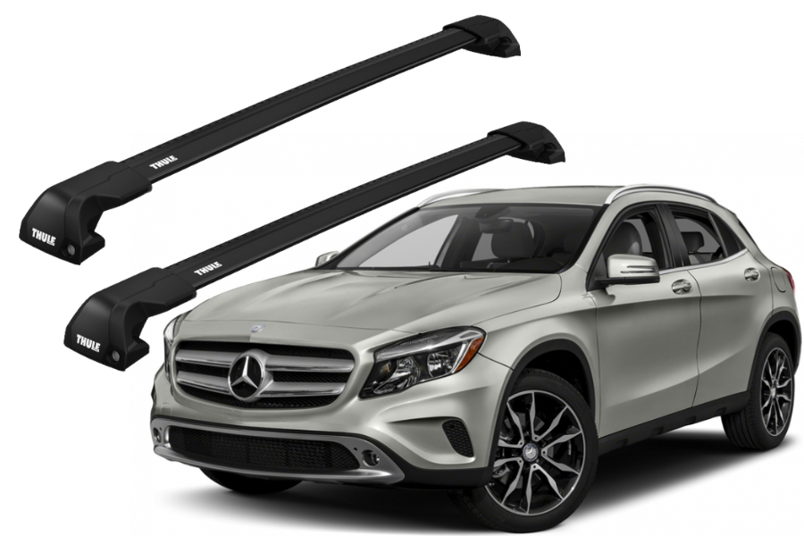 Barras THULE EDGE Flush para autos MERCEDES BENZ GLA 2014 a 2020 negro