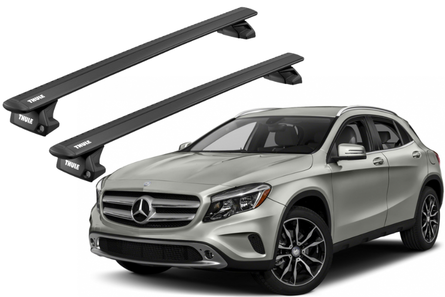 Barras THULE EVO WingBar para autos MERCEDES BENZ GLA 2014 a 2020 negro