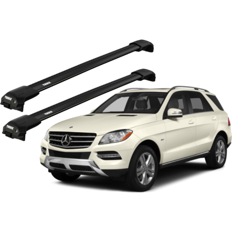 Barras THULE EDGE Flush para autos MERCEDES BENZ GLE (W166) 2015 a 2019 negro