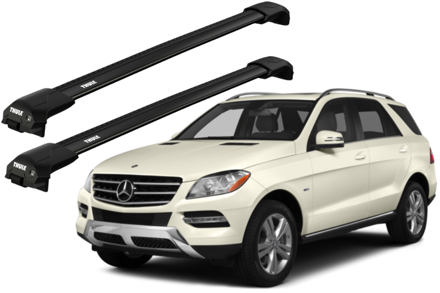Barras THULE EDGE Flush para autos MERCEDES BENZ GLE (W166) 2015 a 2019 negro