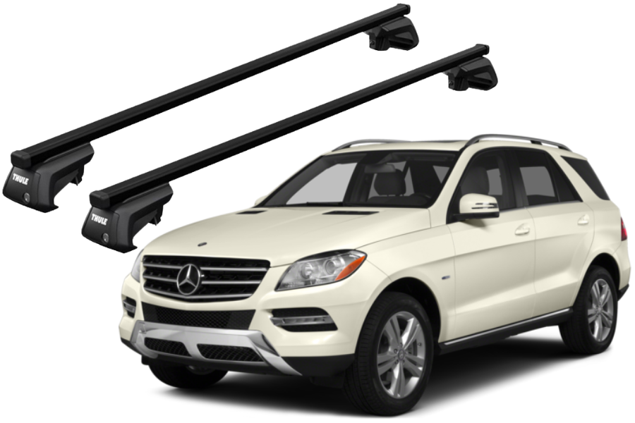 Barras THULE EVO SquareBar para autos MERCEDES BENZ GLE (W166) 2015 a 2019