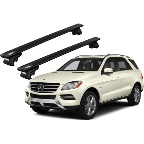 Barras THULE EVO WingBar para autos MERCEDES BENZ GLE (W166) 2015 a 2019 negro