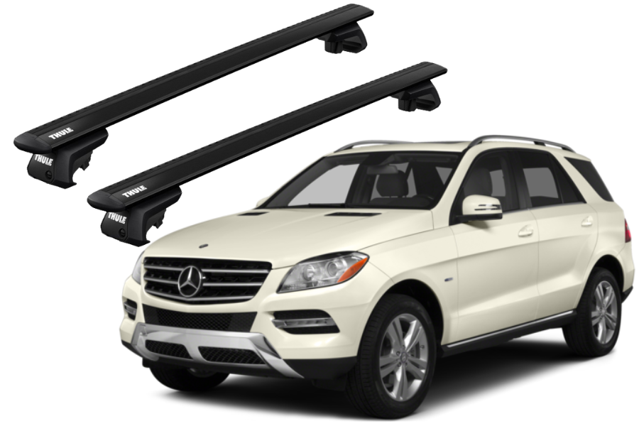 Barras THULE EVO WingBar para autos MERCEDES BENZ GLE (W166) 2015 a 2019 negro