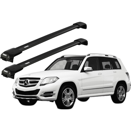 Barras THULE EDGE Flush para autos MERCEDES BENZ GLK 2008 a 2015 negro