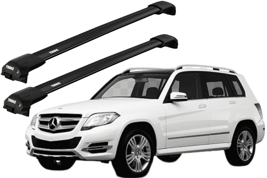 Barras THULE EDGE Flush para autos MERCEDES BENZ GLK 2008 a 2015 negro