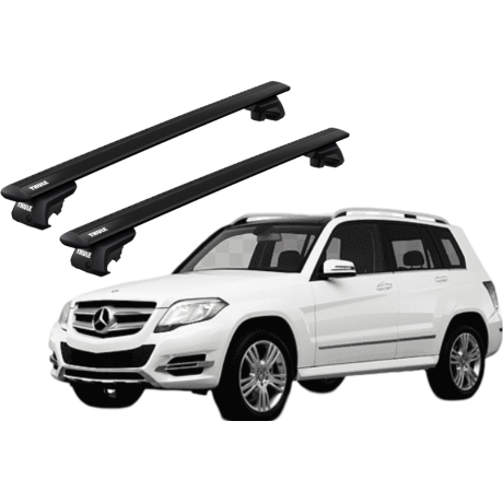 Barras THULE EVO WingBar para autos MERCEDES BENZ GLK 2008 a 2015 negro