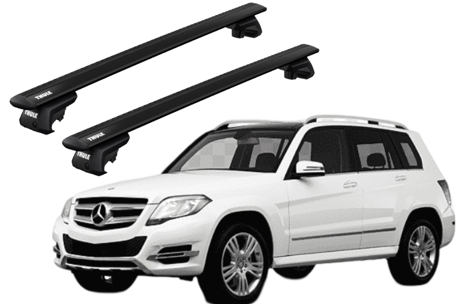 Barras THULE EVO WingBar para autos MERCEDES BENZ GLK 2008 a 2015 negro