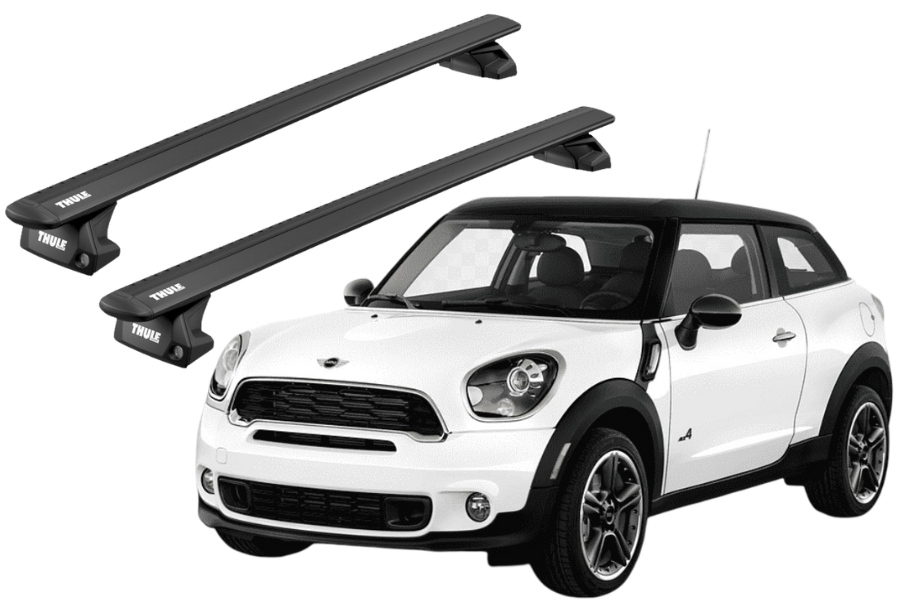 Barras THULE EVO WingBar para autos MINI Countryman (R60) 2010 a 2016 negro