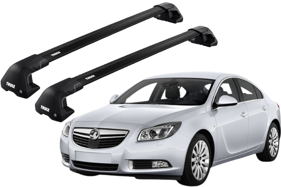 Barras THULE EDGE Flush para autos OPEL Insignia 2008 a 2017 negro