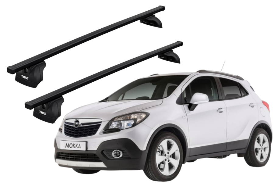 Barras THULE SquareBar para autos OPEL Mokka 2013 a 2020
