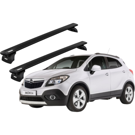 Barras THULE WingBar para autos OPEL Mokka 2013 a 2020 negro