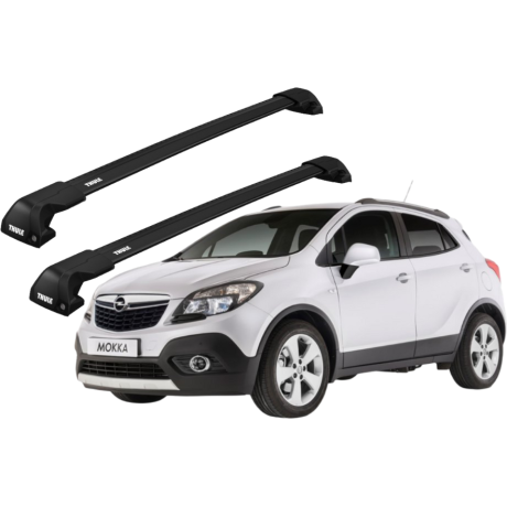 Barras THULE EDGE Flush para autos OPEL Mokka 2013 a 2020 negro
