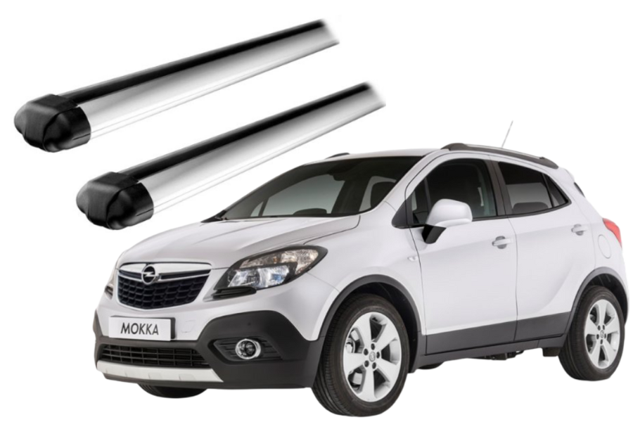 Barras THULE EVO AeroBar para autos OPEL Mokka 2013 a 2020 negro