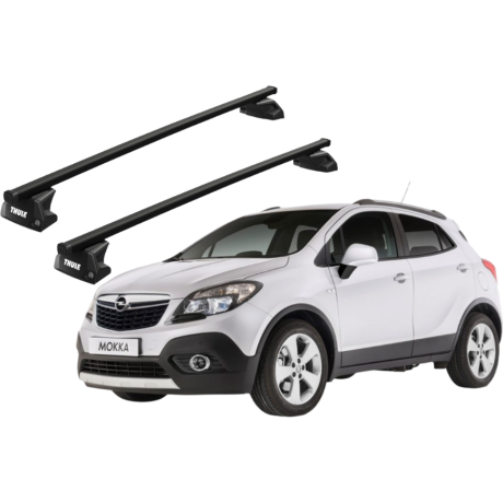 Barras THULE EVO SquareBar para autos OPEL Mokka 2013 a 2020