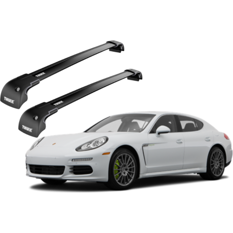 Barras THULE EDGE para autos PORSCHE Panamera 2009 a 2016 negro