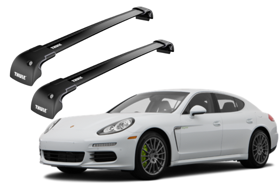 Barras THULE EDGE para autos PORSCHE Panamera 2009 a 2016 negro