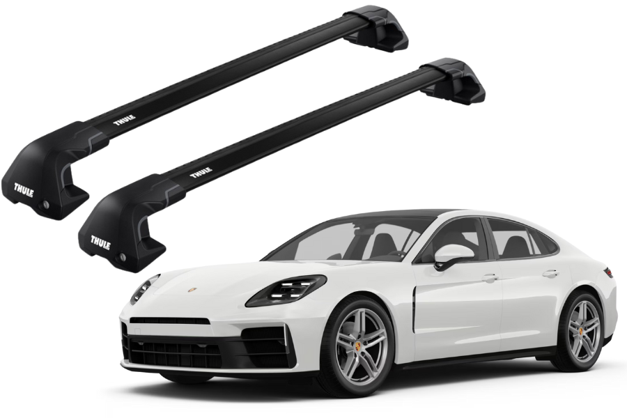 Barras THULE EDGE Flush para autos PORSCHE Panamera Sport Turismo desde 2018 negro