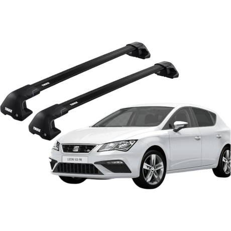 Barras THULE EDGE Flush para autos SEAT León III 2013 a 2020 negro