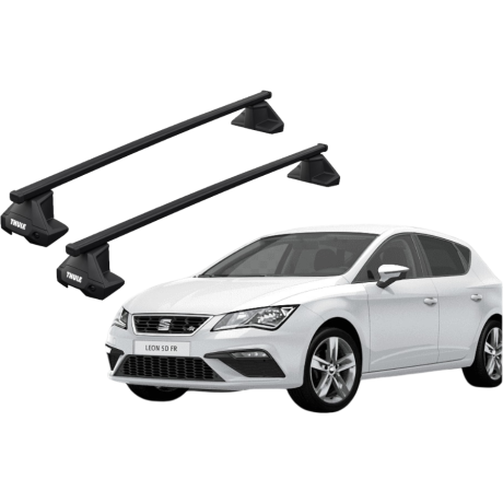 Barras THULE EVO SquareBar para autos SEAT León III 2013 a 2020