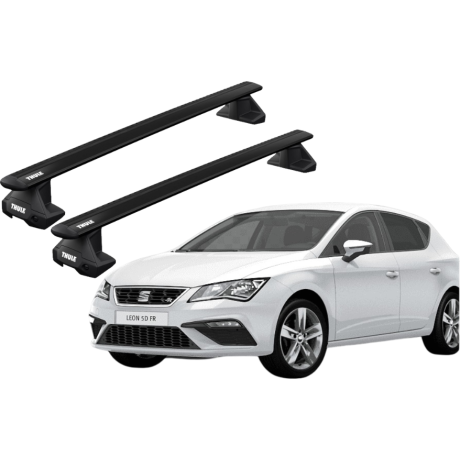Barras THULE EVO WingBar para autos SEAT León III 2013 a 2020 negro