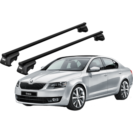 Barras THULE EVO SquareBar para autos SKODA Octavia 2013 a 2019
