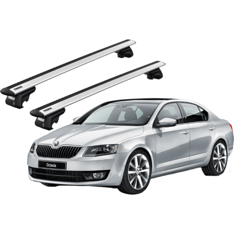 Barras THULE EVO WingBar para autos SKODA Octavia 2013 a 2019