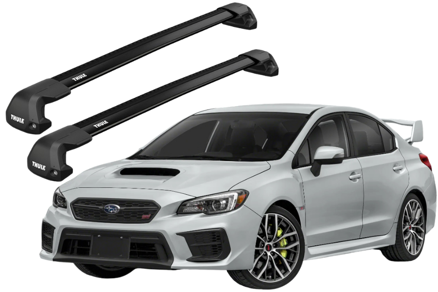 Barras THULE EDGE Flush para autos SUBARU WRX 2018 a 2021 negro