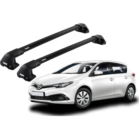 Barras THULE EDGE Flush para autos TOYOTA Auris 2013 a 2019 negro