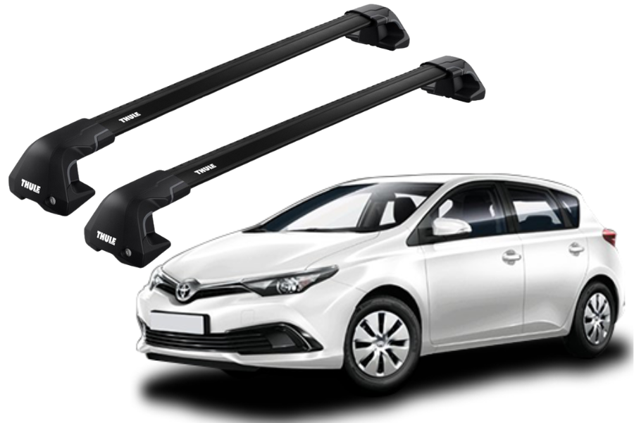 Barras THULE EDGE Flush para autos TOYOTA Auris 2013 a 2019 negro