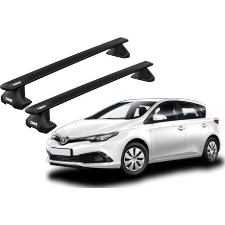 Barras THULE EVO WingBar para autos TOYOTA Auris 2013 a 2019 negro
