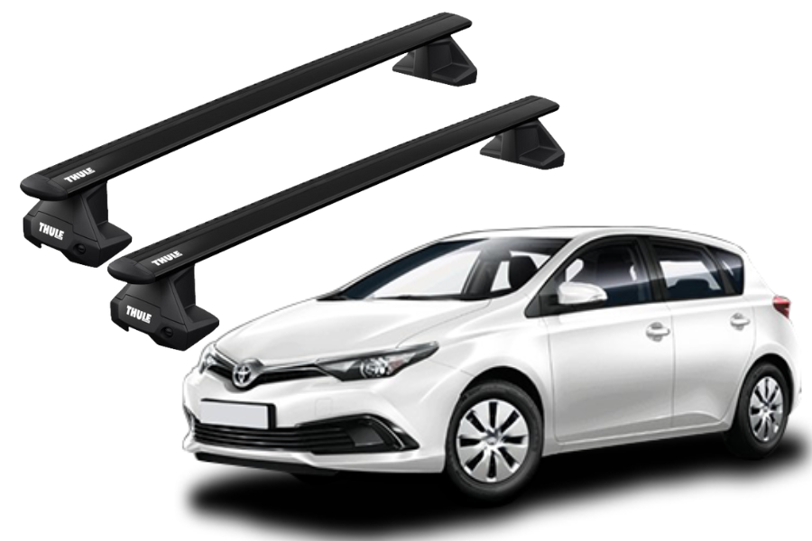 Barras THULE EVO WingBar para autos TOYOTA Auris 2013 a 2019 negro