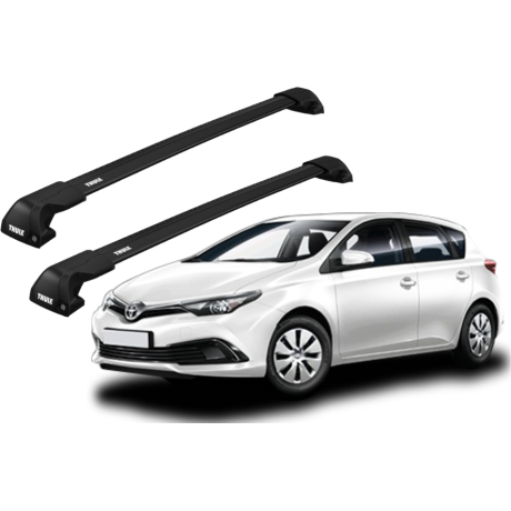 Barras THULE EDGE Flush para autos TOYOTA Auris 2013 a 2019 negro