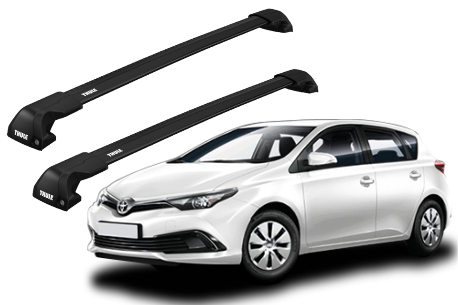 Barras THULE EDGE Flush para autos TOYOTA Auris 2013 a 2019 negro