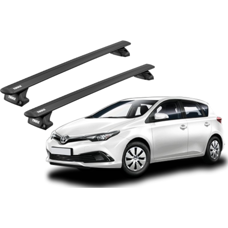 Barras THULE EVO WingBar para autos TOYOTA Auris 2013 a 2019 negro