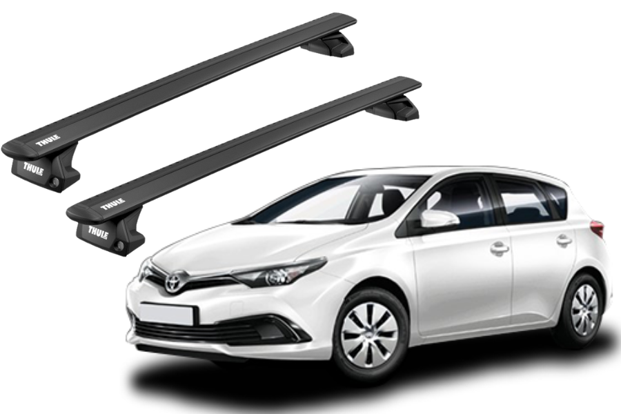 Barras THULE EVO WingBar para autos TOYOTA Auris 2013 a 2019 negro
