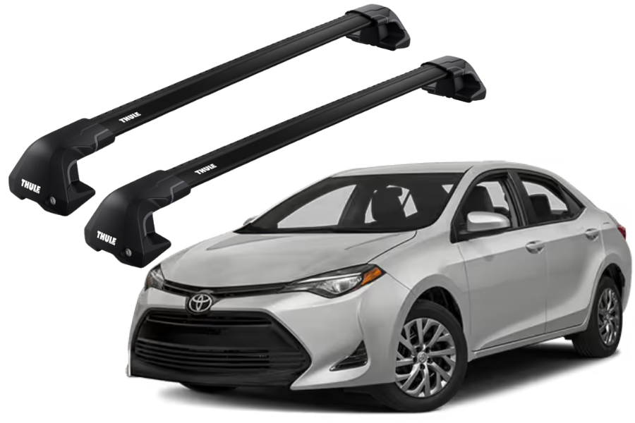 Barras THULE EDGE Flush para autos TOYOTA Corolla 2013 a 2018 negro