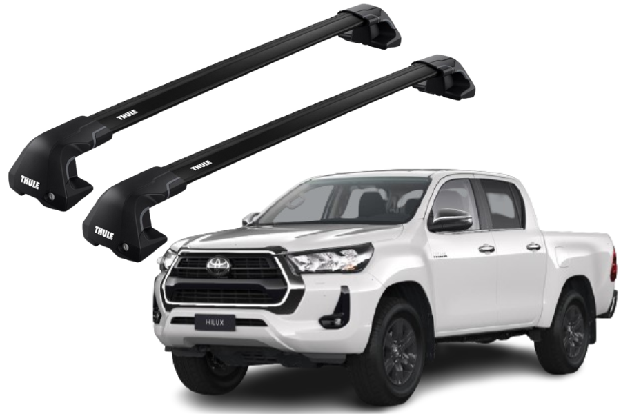 Barras THULE EDGE Flush para camioneta TOYOTA Hilux desde 2016 negro