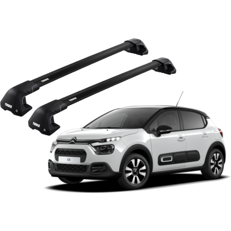 Barras THULE EDGE Flush para autos CITROEN C3 desde 2017 negro