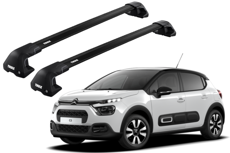 Barras THULE EDGE Flush para autos CITROEN C3 desde 2017 negro